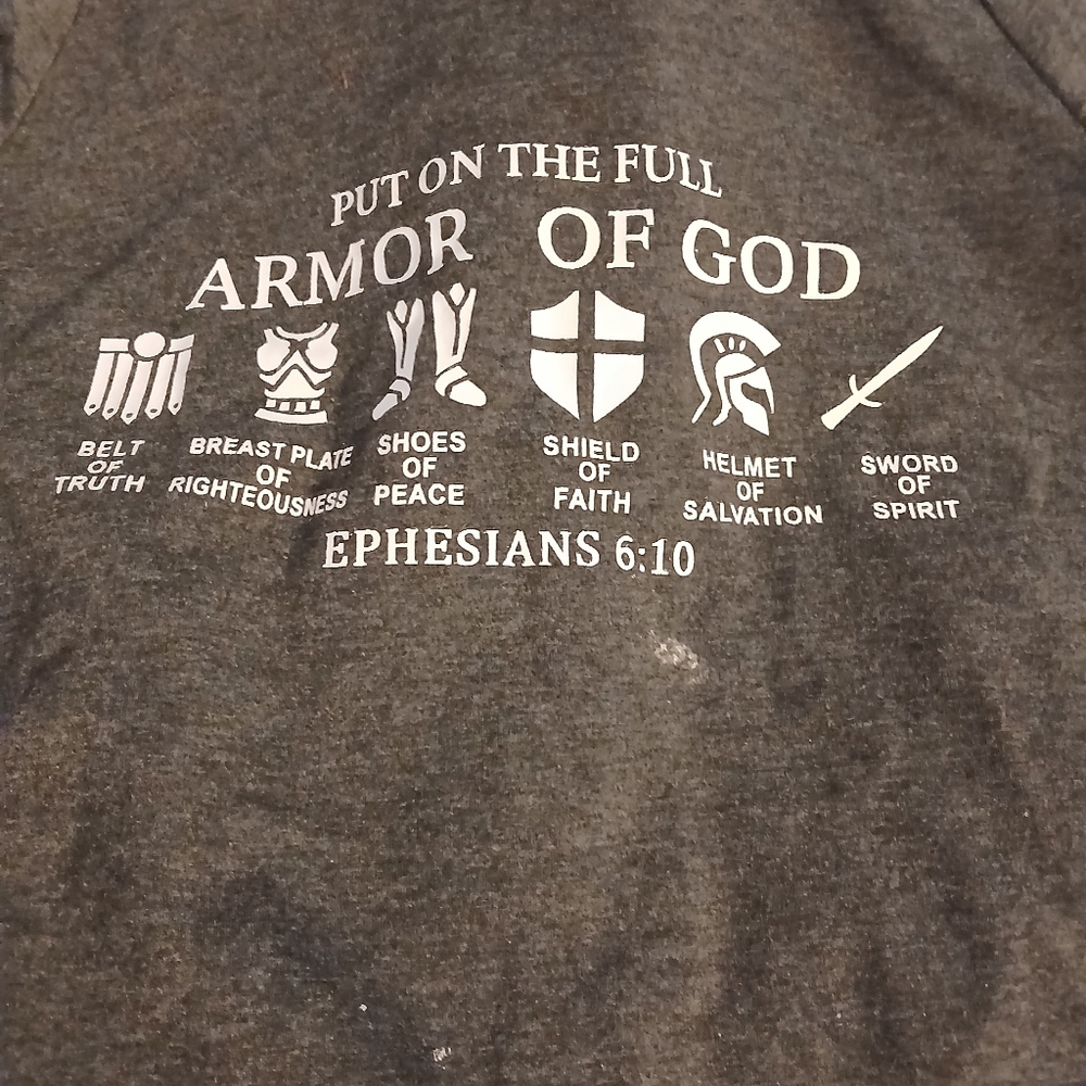 Gray Armor of God Sweatshirt